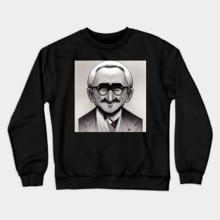 Friedrich Hayek portrait | Manga style Crewneck Sweatshirt